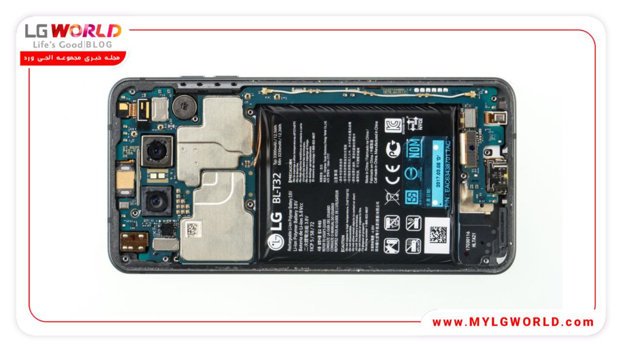 بررسی باتری اورجینال گوشی LG G6