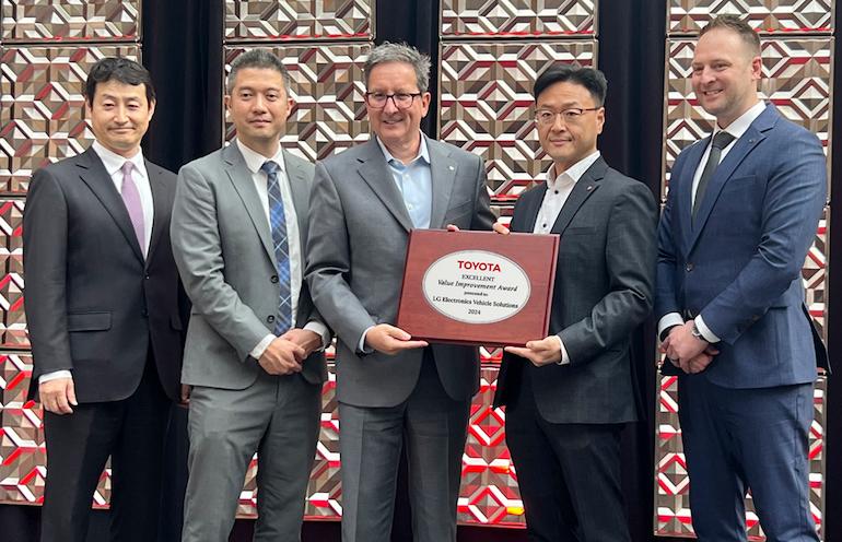 ال‌جی، برنده نخستین جایزه «بهبود ارزش عالی» از تویوتا