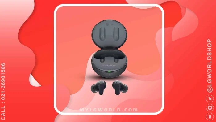 تصویری از ایربادز T60 مشکی با طراحی شیک و کوچک