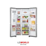 قیمت و خرید یخچال ساید بای ساید 25 فوت ال جی مدل LG J267 رنگ سیلور