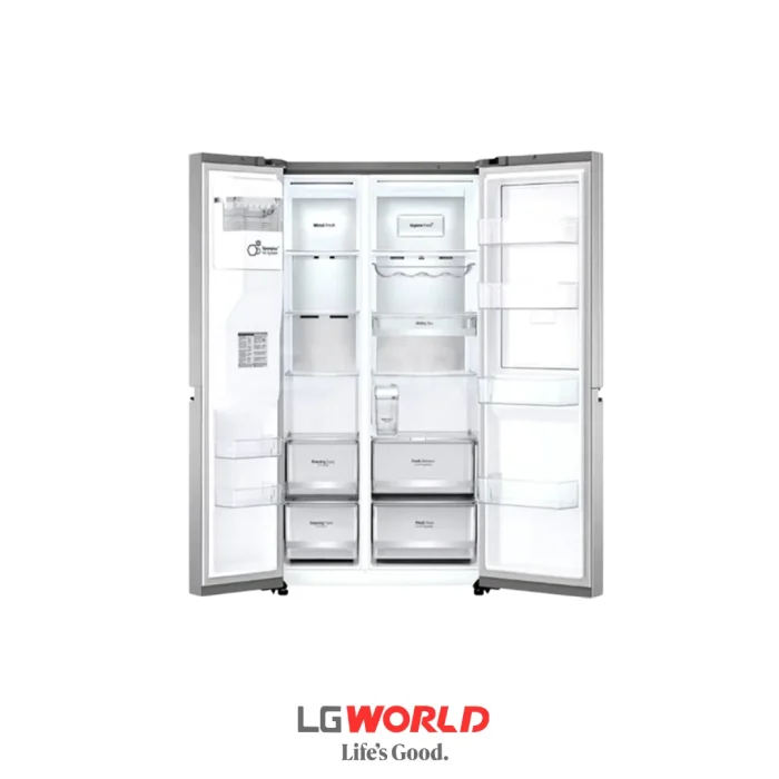 قیمت و خرید یخچال ساید بای ساید 24 فوت ال جی مدل LG J287 رنگ سیلور