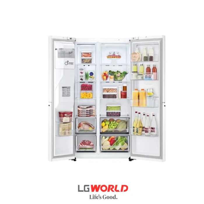 قیمت و خرید یخچال ساید بای ساید 24 فوت ال جی مدل LG J287 رنگ سفید