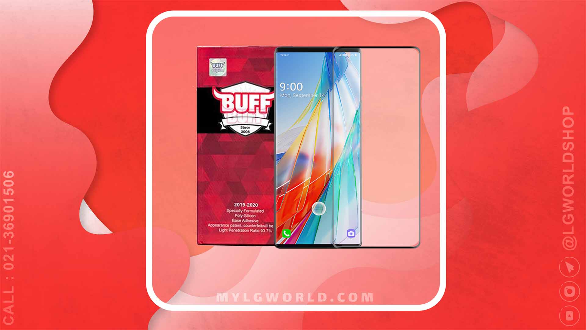 قیمت و خرید محافظ صفحه نمایش و بدنه اورجینال LG WING برند BUFF از فروشگاه رسمی الجی