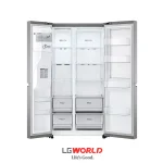 قیمت و خرید یخچال ساید بای ساید 30 فوت ال جی مدل J257 رنگ سیلور
