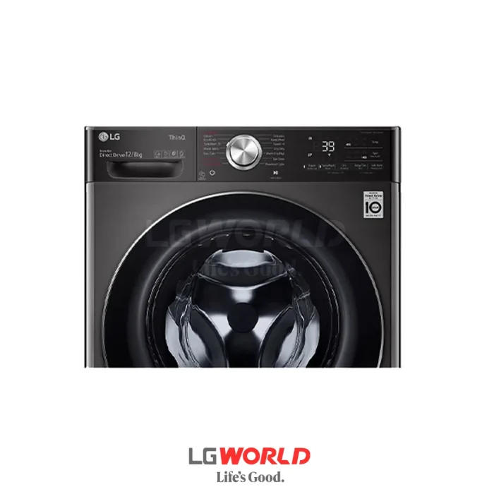 قیمت و خرید ماشین لباسشویی ال جی 12 کیلویی مدل LG V12 با خشک کن 100 درصد رنگ دودی