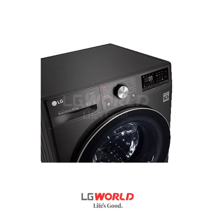 قیمت و خرید ماشین لباسشویی ال جی 10.5 کیلویی مدل LG V9 رنگ دودی با خشک کن