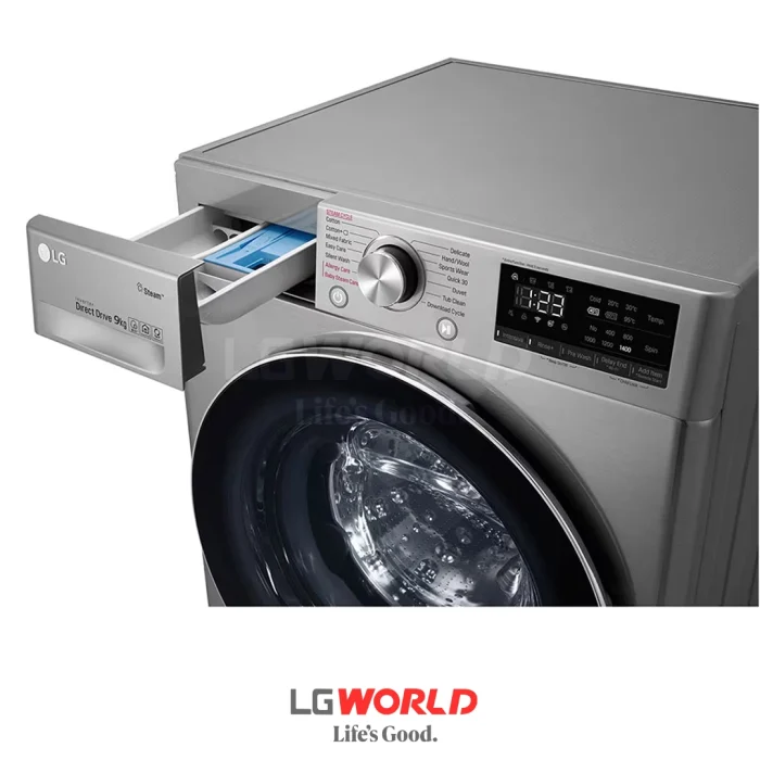 قیمت و خرید ماشین لباسشویی ال جی 10.5 کیلویی مدل LG V5 رنگ سیلور با خشک کن 7 کیلویی
