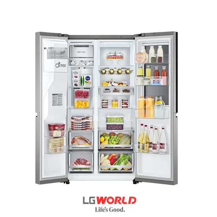 یخچال فریزر ال جی مدل X267 استیل 1